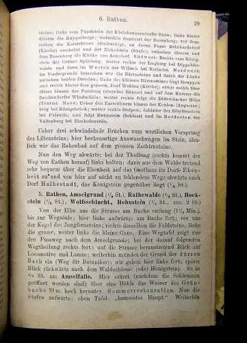 Neues Wanderbuch durch Sachsen Teil 1+2 komplett Sächs.Schweiz und Dresden 1879