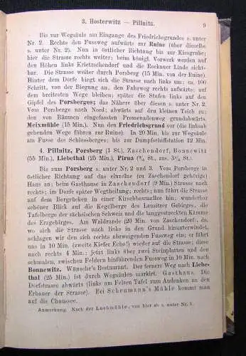 Neues Wanderbuch durch Sachsen Teil 1+2 komplett Sächs.Schweiz und Dresden 1879