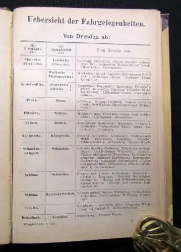 Neues Wanderbuch durch Sachsen Teil 1+2 komplett Sächs.Schweiz und Dresden 1879