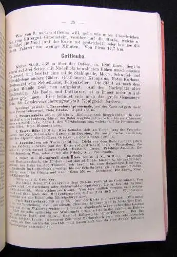 Wagner`s Führer und Karte der Sächsischen Schweiz f. Touristen u.Sommerfrischler