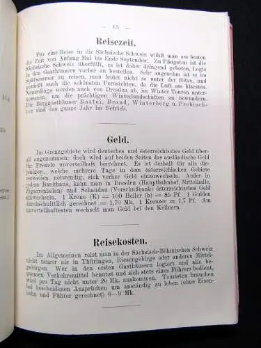 Wagner`s Führer und Karte der Sächsischen Schweiz f. Touristen u.Sommerfrischler