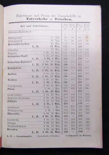 Wagner`s Führer und Karte der Sächsischen Schweiz f. Touristen u.Sommerfrischler