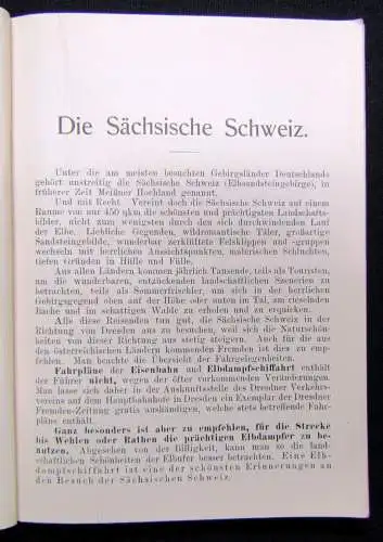 Wagner`s Führer und Karte der Sächsischen Schweiz f. Touristen u.Sommerfrischler