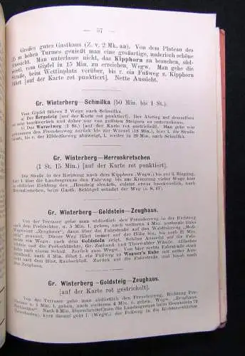 Wagner`s Führer und Karte der Sächsischen Schweiz f. Touristen u.Sommerfrischler