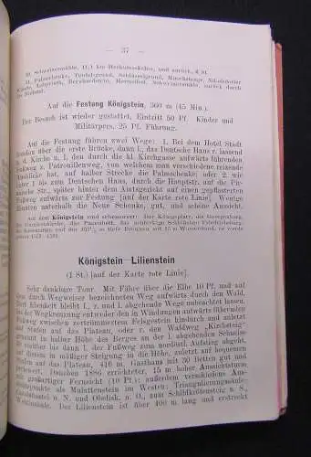 Wagner`s Führer und Karte der Sächsischen Schweiz f. Touristen u.Sommerfrischler