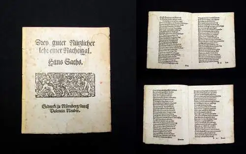 Sachs Drey guter Nützlicher lehr einer Nachtigal  o. J. [um 1560] Theologie