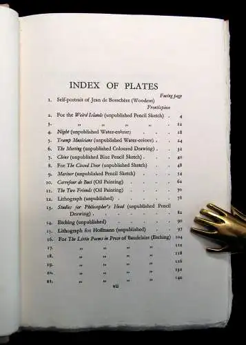 Putnam The World of Jean de Bosschere o. J. 1932 Erstausgabe Grafik Radierung