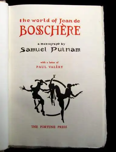 Putnam The World of Jean de Bosschere o. J. 1932 Erstausgabe Grafik Radierung