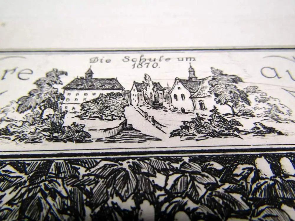 seltene Radierung Alfred Gelbhaar um 1920 Die Fürstenschule St. Afra zu Meißen 5