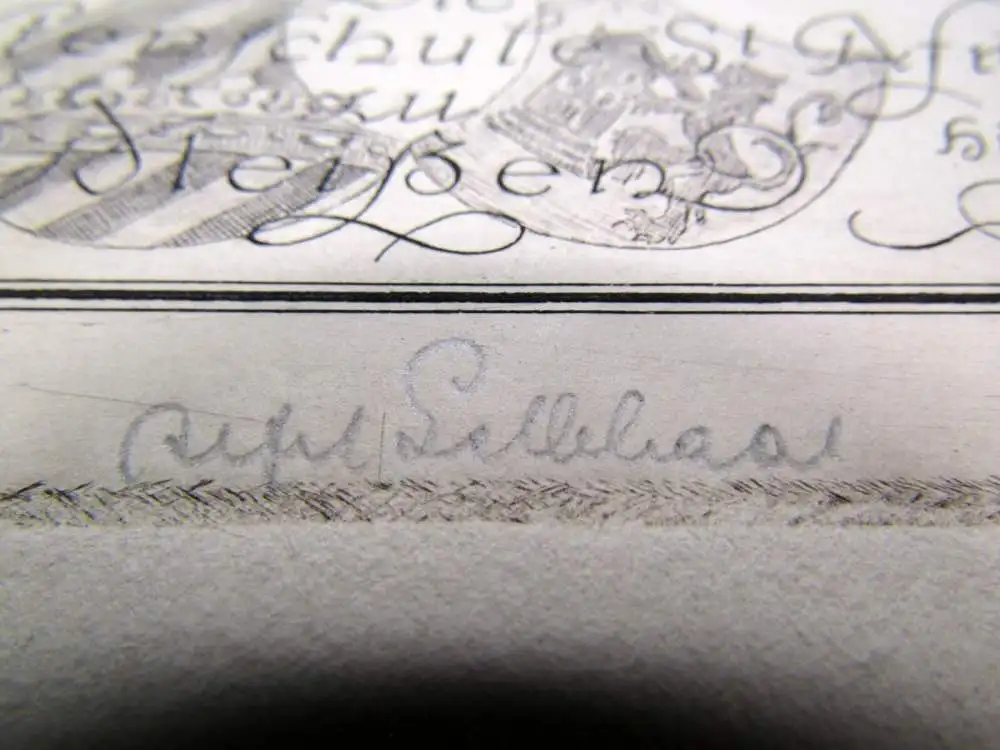 seltene Radierung Alfred Gelbhaar um 1920 Die Fürstenschule St. Afra zu Meißen 6