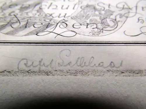 seltene Radierung Alfred Gelbhaar um 1920 Die Fürstenschule St. Afra zu Meißen