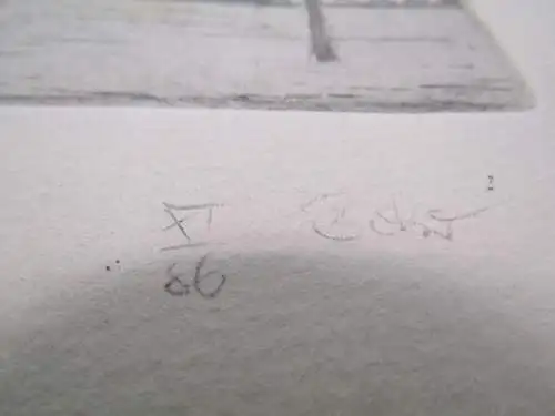 Radierung von Behr über die St. Marienkirche in Barth (bei Stralsund) 1986 Kunst