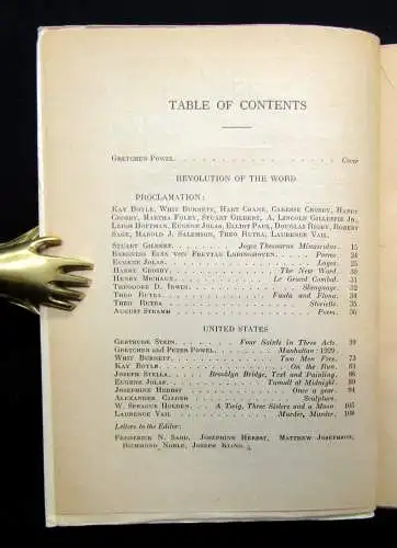 Jolas Spring-Summer Number 16-17 Transition Quarterly  creative Experiment 1929