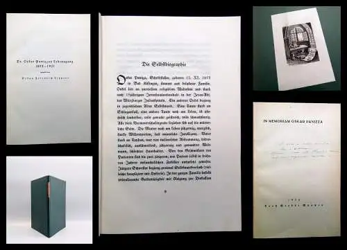 In Memoriam Oskar Panizza seltene Auflage von 500 Exemplaren Widmungsex. 1926
