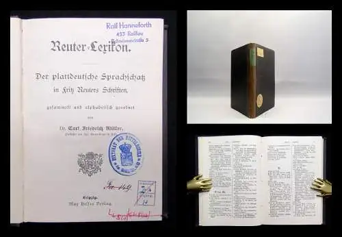 Müller Reuter-Lexikon Der Plattdeutsche Sprachschatz 1904 Lexika Wörterbuch