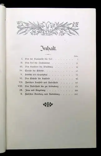 Trinius Durch´s Saalthal 1834 Geographie Landeskunde Ortskunde Führer Guide