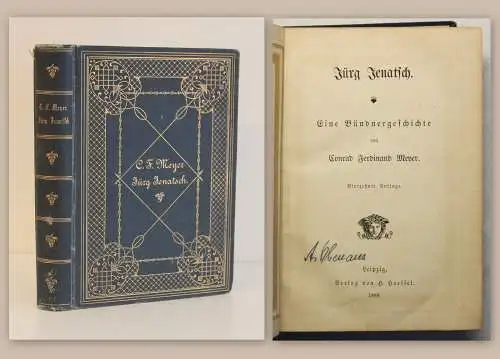 Meyer Jürg Jenatsch Eine Bündnergeschichte 1889 Literatur historischer Roman xz
