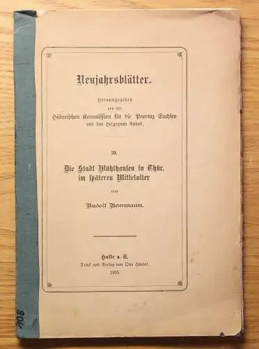 Bemmann Die Stadt Mühlhausen Thüringen im späteren Mittelalter 1915 xz