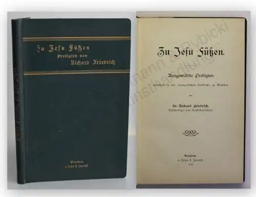 Friedrich Zu Jesu Füßen Ausgewählte Predigen 1904 Religion Kirche Politik xy