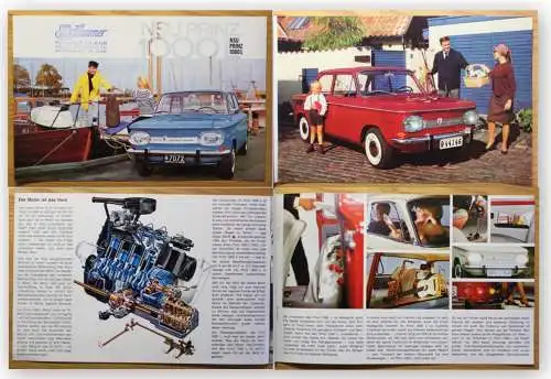 Orig. Werbeprospekt NSU Prinz 1000 L Automobile Motorräder Motoren um 1960 xy