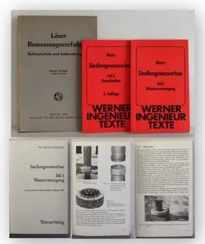 Martz Siedlungswasserbau 2 Bde + Beigabe 1985 Wissen Technik Handwerk xy