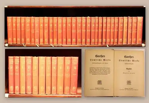 Goethe Sämtliche Werke Cotta 40 Bde & Register um 1910 Klassiker Weltliteratur