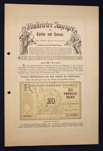 Henze Illustrierter Anzeiger über gefälschtes Papiergeld 5 Hefte 13. Jhg 1877 sf
