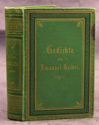 Emanuel Geibel Gedichte 1874 Belletristik Klassiker Weltliteratur dekorativ sf
