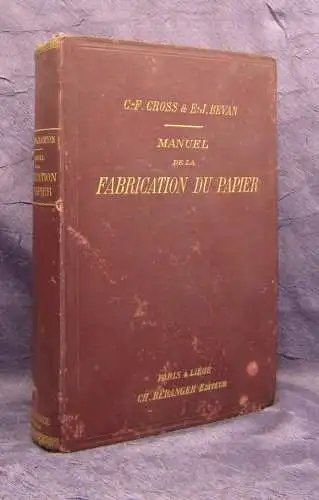 Desmarest Manuel de la Fabrication du Papier 1902 Technik Altes Handwerk js