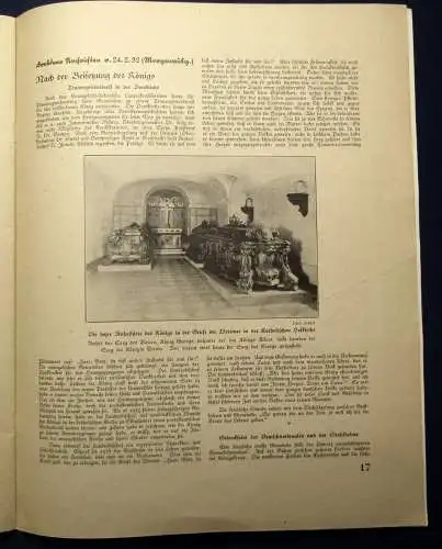 König Friedrich August III. 1932 Zusammenstellung Dresdner Nachrichten js