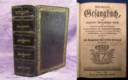 Allgemeines Gesangbuch auf königlichen Allergnädigsten Befehl 1786 Goldschnitt j