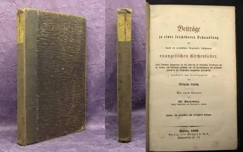 Beiträge zu einer fruchtbaren Behandlung evangelischer Kirchenlieder 1860 js
