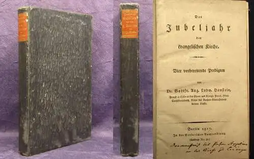 Hanstein Das Jubeljahr der evangelischen Kirche 2 Bde. in 1 Predigten 1817 js