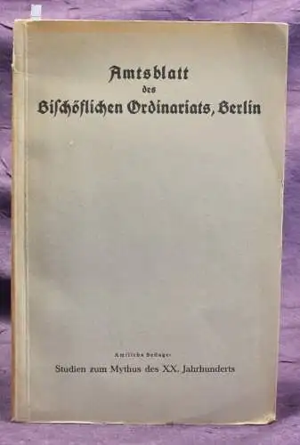Amtsblatt des Bischöflichen Ordinariats Berlin 1934 Glaube Christentum Gott js