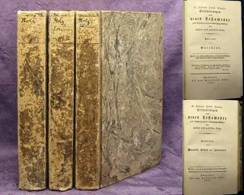 Dr.Joh.Jakob Stolz`s Erläuterungen zum neuen Testament 1800-1802 6 Hefte in 3 js