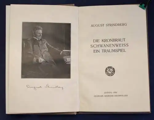 Schering August Strindbergs Schriften Deutsche Gesamtausgabe 1903 Belletristik j