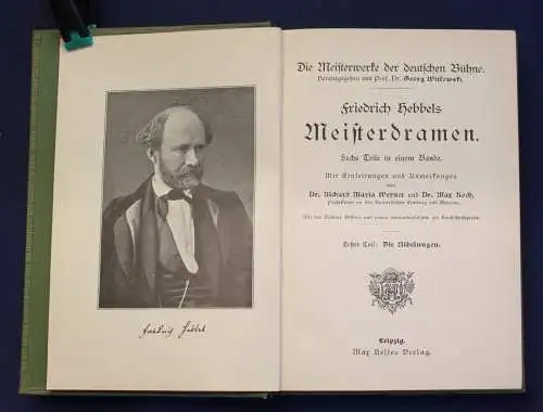 Friedrich Hebbels Meisterdramen um 1900 6 Bde in 1 Literatur Lyrik Gedichte js