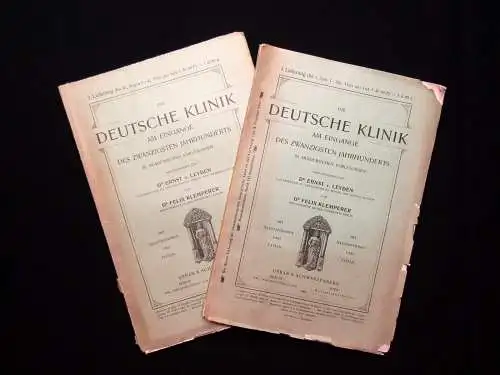 Leyden Die deutsche Klinik am Eingange des 20. Jhd. 1901 2 Hefte Medizin mb
