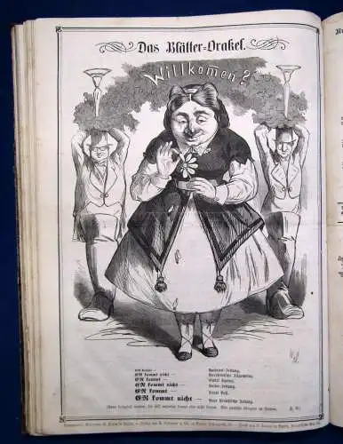 Kladderadatsch Humoritisch- satyrisches Wochenblatt 20. Jhg Heft 1-60 1867 sf