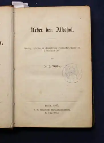 Virchow Sammlung gemeinverständlicher wissenschaftlicher Vorträge 1867 js 