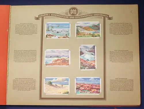 Sammelbilderalbum Erde und Mensch nicht komplett illustriert Geschichte js