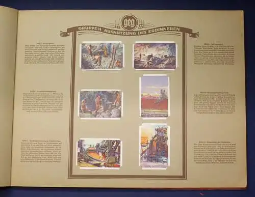 Sammelbilderalbum Erde und Mensch nicht komplett illustriert Geschichte js