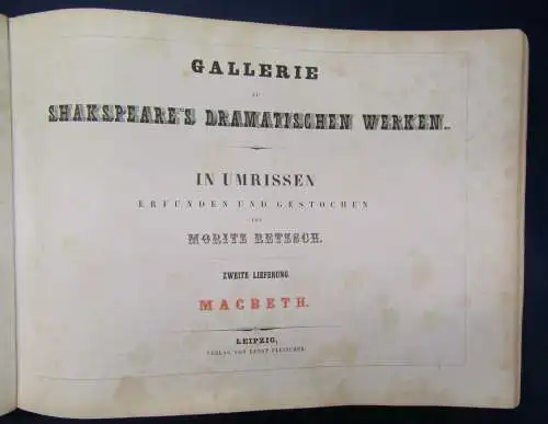 Gallerie zu Shakespear´s Dramatischen Werken 106 gestochene Taf. o.J. um 1845 js