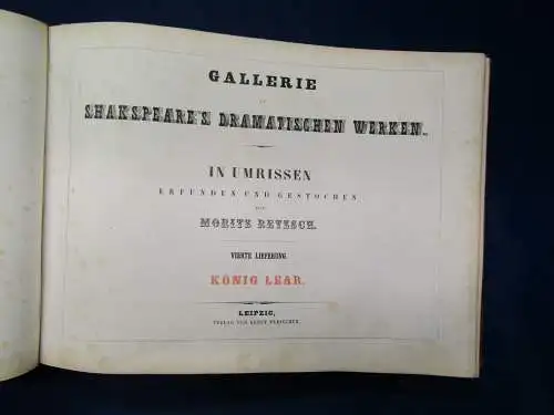 Gallerie zu Shakespear´s Dramatischen Werken 106 gestochene Taf. o.J. um 1845 js