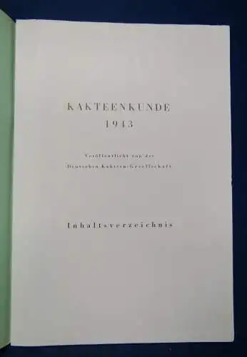Kakteenkunde Lieferung 1-2 ( von 3)  1943 Botanik Natur Forschung Phytologie js