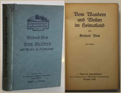 Platz Vom Wandern und Weilen im Heimatland 1923 Geschichte Reisen Hobby sf