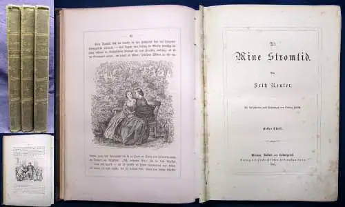 Reuter Ut mine Stromtid 1-3 komplett 1865 Geschichten Erzählungen Lyrik js