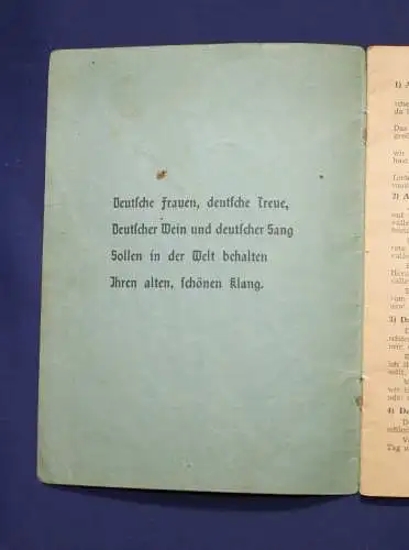 Mensing Original Prospekt Liederbuch VOB um 1940 Lieder Gesang Vers Musik js