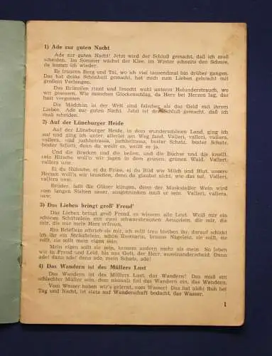  Mensing Original Prospekt Liederbuch VOB um 1940 Lieder Gesang Vers Musik js