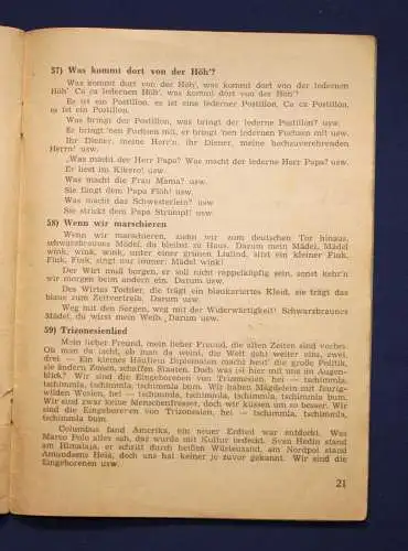  Mensing Original Prospekt Liederbuch VOB um 1940 Lieder Gesang Vers Musik js